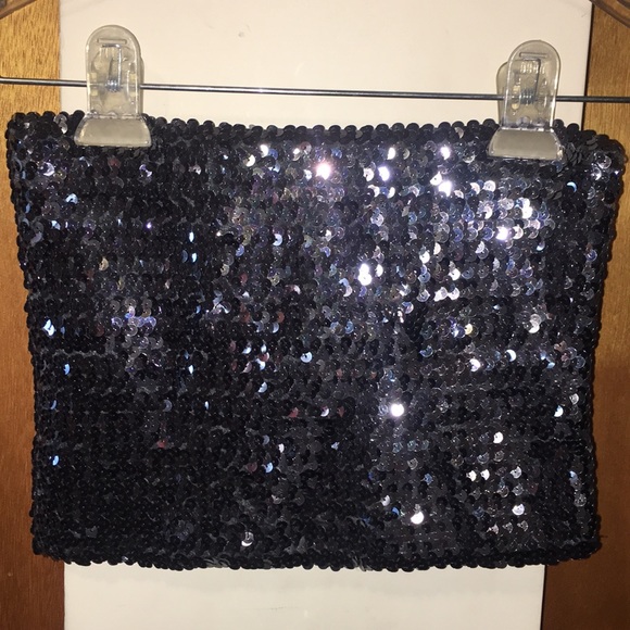 🩶Like New Vintage Sequence Tube Top - Picture 5 of 8